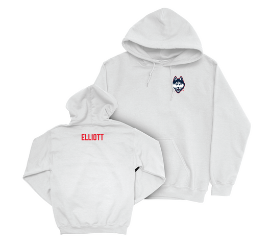 UConn Women's Track & Field Logo White Hoodie - Alyssa Elliott Small