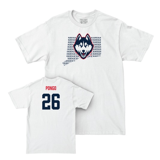 Women's Ice Hockey White Bleed Blue Comfort Colors Tee - Alexa Pongo Small