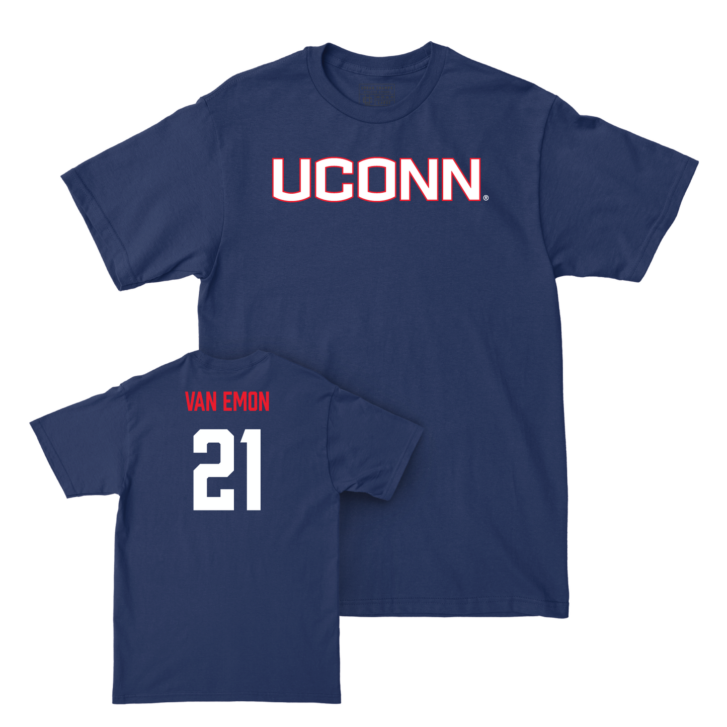 Navy Baseball UConn Tee - Gabe Van Emon Small