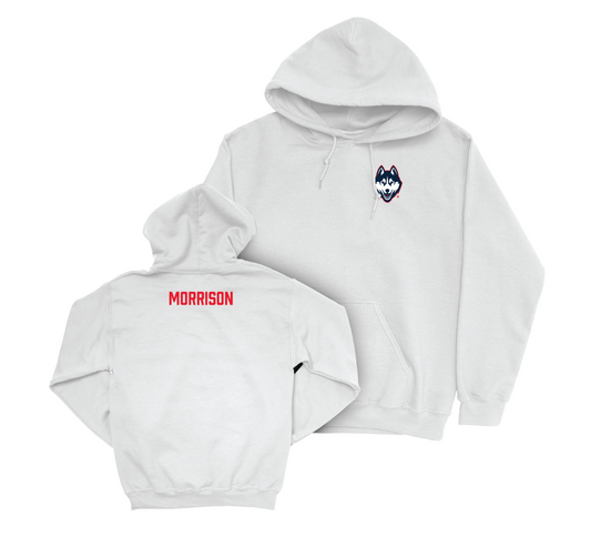 UConn Track & Field Logo White Hoodie - Marc Morrison Small