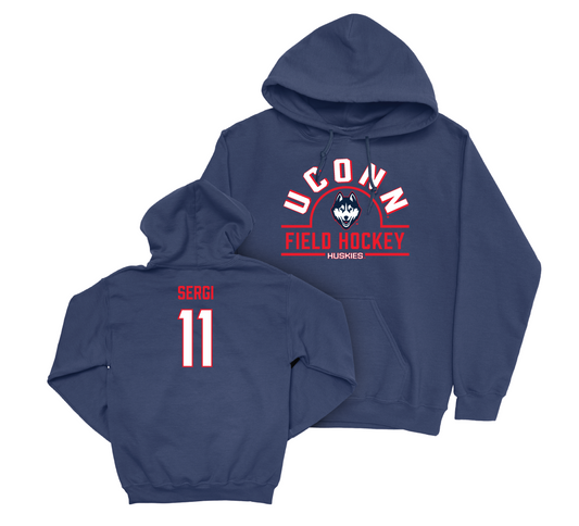 UConn Field Hockey Arch Navy Hoodie - McKenna Sergi | #11 Small