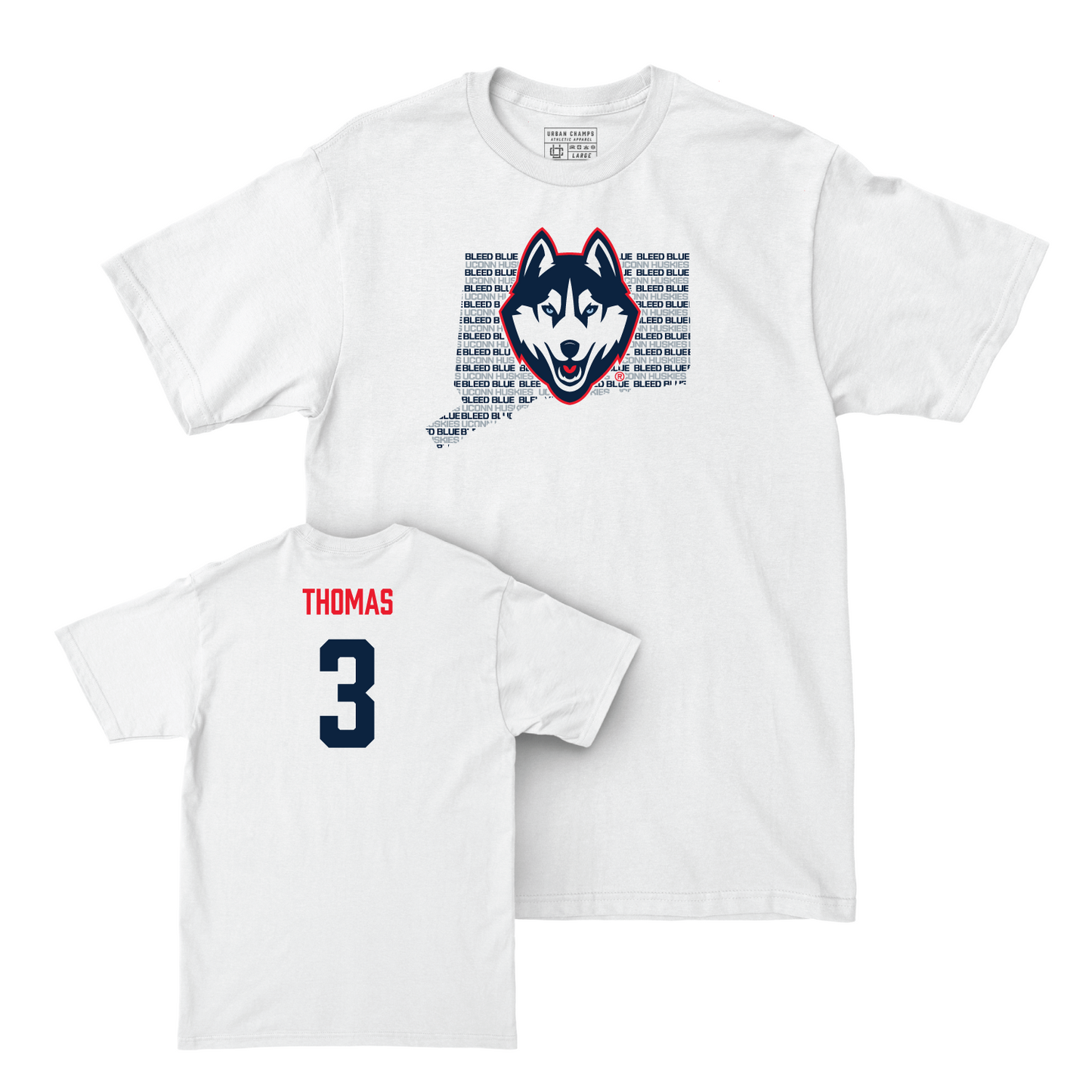 Men's Soccer White Bleed Blue Comfort Colors Tee - Mikah Thomas Small