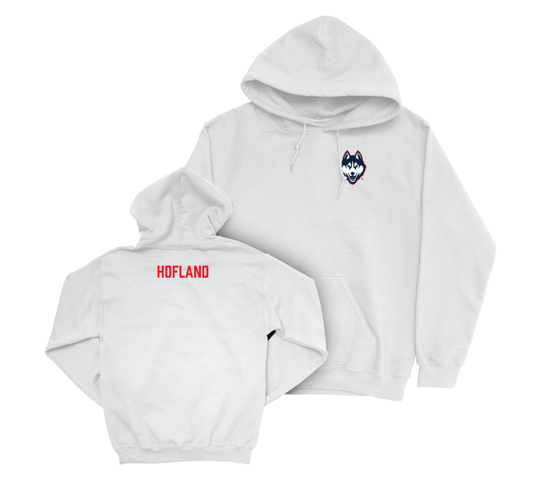 UConn Women's Swim & Dive Logo White Hoodie - Niamh Hofland Small
