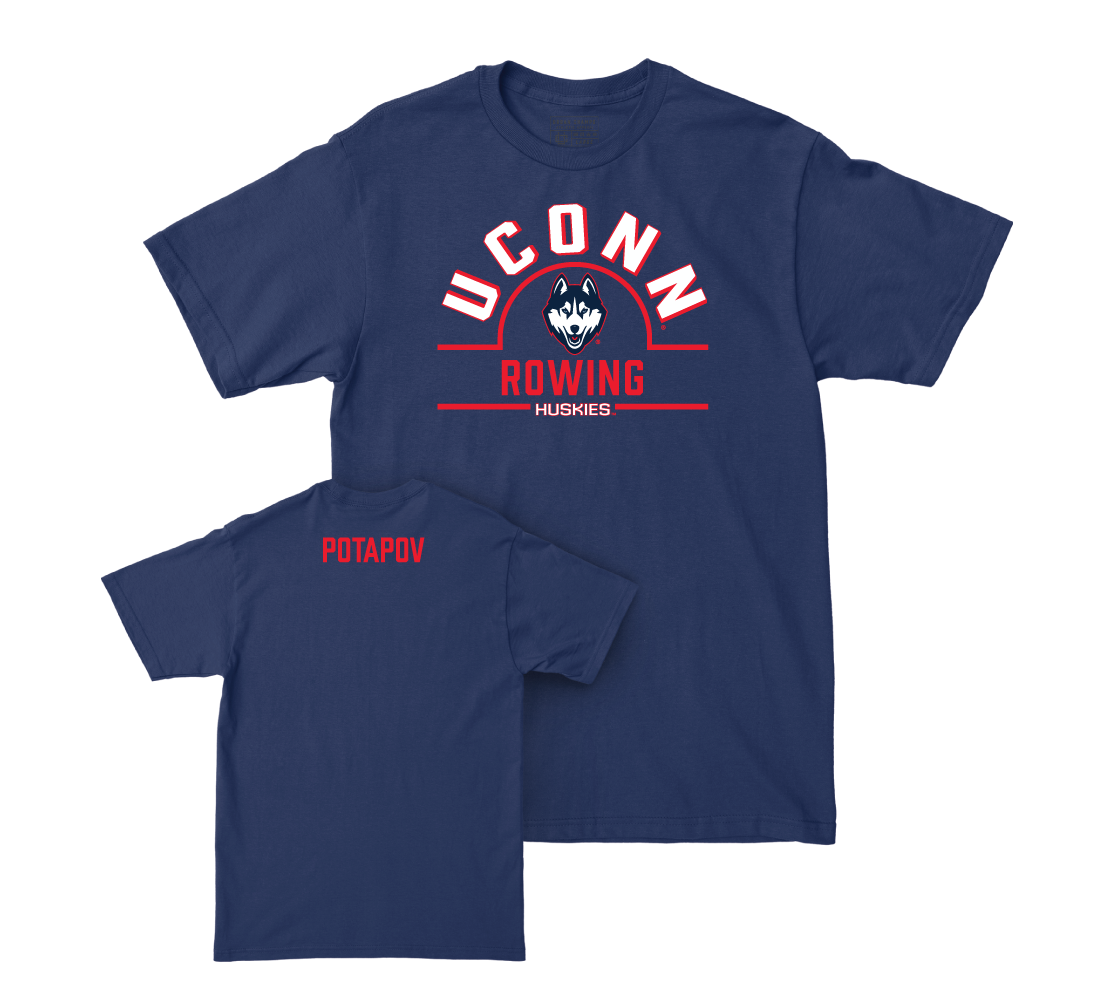 UConn Women's Rowing Arch Navy Tee - Nadia Potapov Small