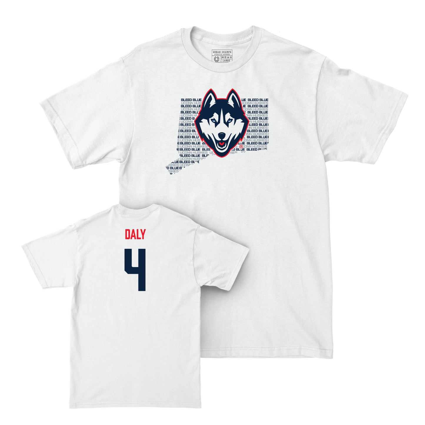 Women's Lacrosse White Bleed Blue Comfort Colors Tee - Riley Daly Small