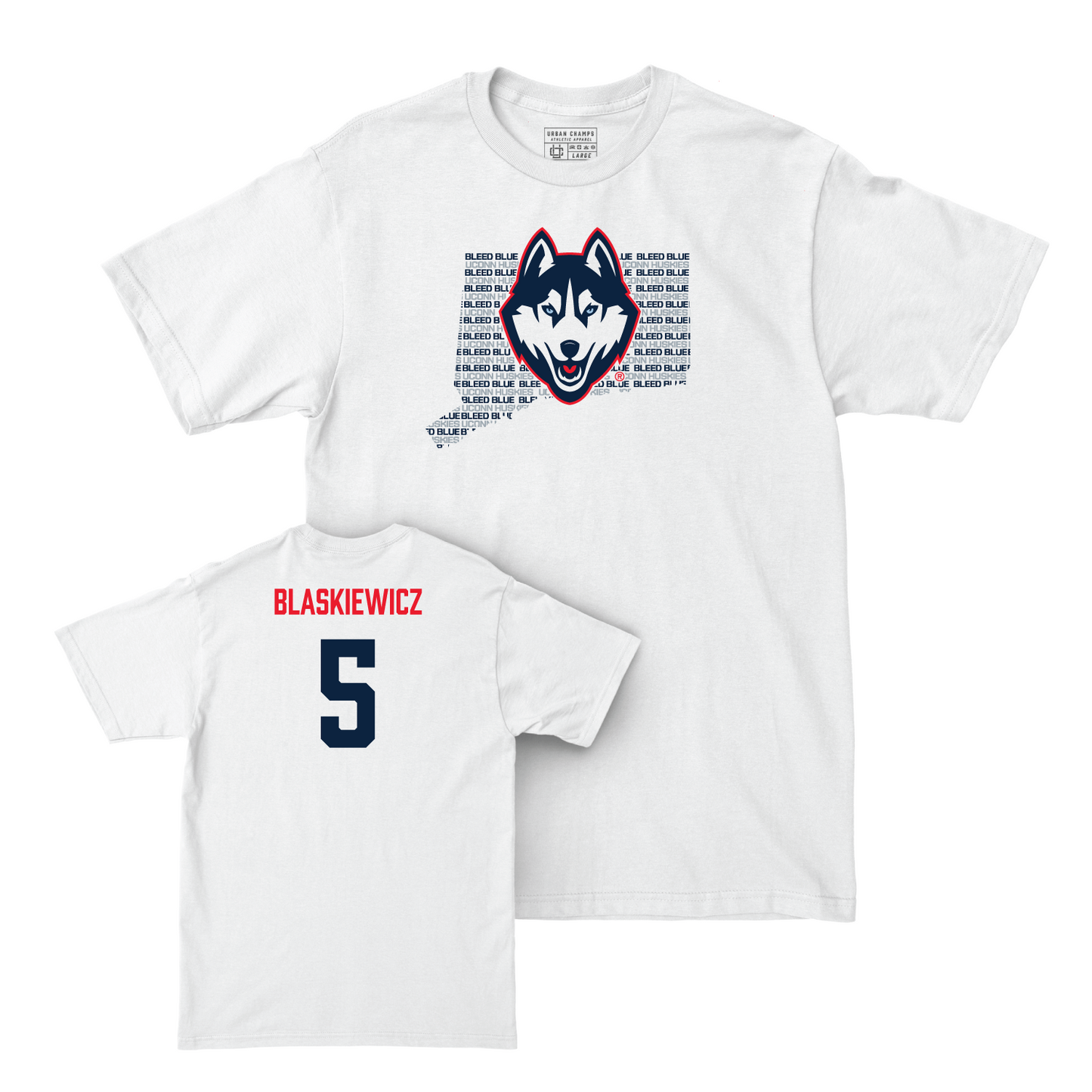 Softball White Bleed Blue Comfort Colors Tee - Sarah Blaskiewicz Small