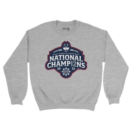 UConn Women's Basketball 2025 National Champions Sport Grey Badge Crew