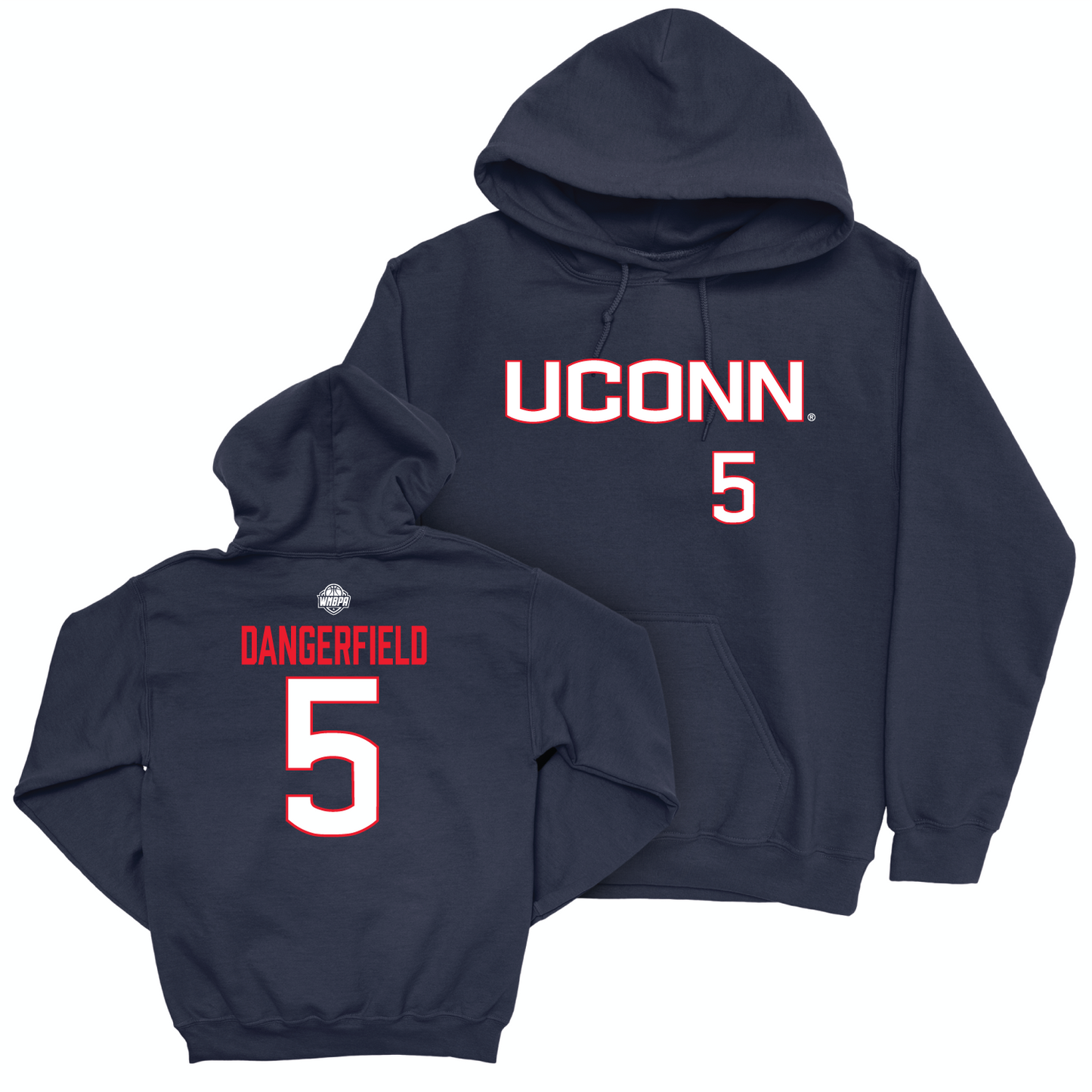 Legacy Collection: UConn Women's Basketball Navy Sideline Hoodie - Crystal Dangerfield | #5