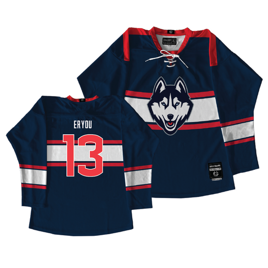 UConn Women's Ice Hockey Navy Jersey - Emma Eryou | #13
