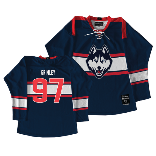 UConn Women's Ice Hockey Navy Jersey - Riley Grimley | #97
