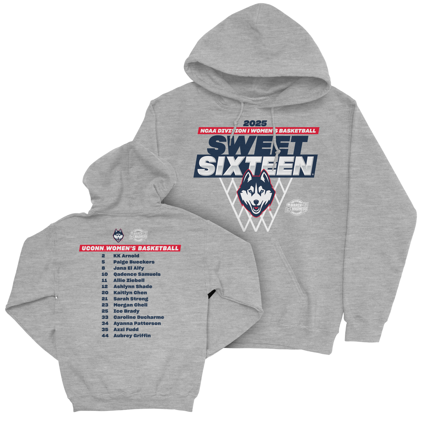 UConn Women's Basketball Sweet Sixteen Traditional Hoodie