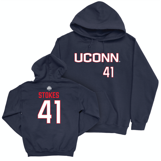Legacy Collection: UConn Women's Basketball Navy Sideline Hoodie - Kiah Stokes | #41
