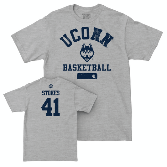 Legacy Collection: UConn Women's Basketball Sport Grey Varsity Tee - Kiah Stokes | #41