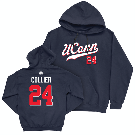 Legacy Collection: UConn Women's Basketball Navy Script Hoodie - Napheesa Collier | #24