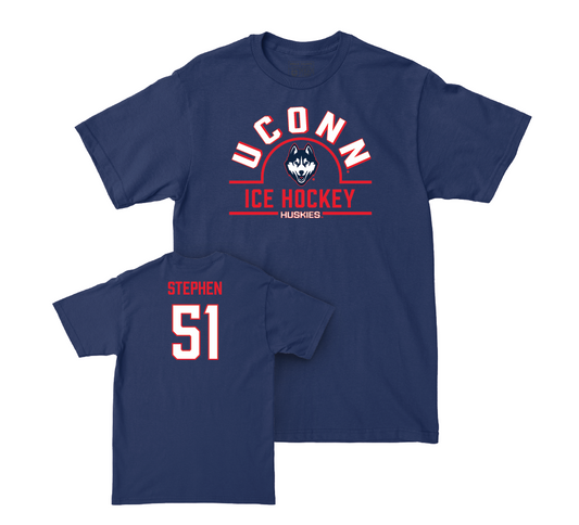 UConn Women's Ice Hockey Arch Navy Tee  - Julia Stephen