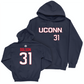 Legacy Collection: UConn Women's Basketball Navy Sideline Hoodie - Stefanie Dolson | #31