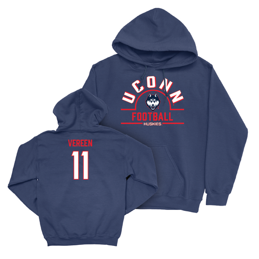 UConn Football Arch Navy Hoodie   - Javonte Vereen