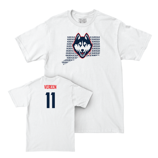 Football White Bleed Blue Comfort Colors Tee   - Javonte Vereen