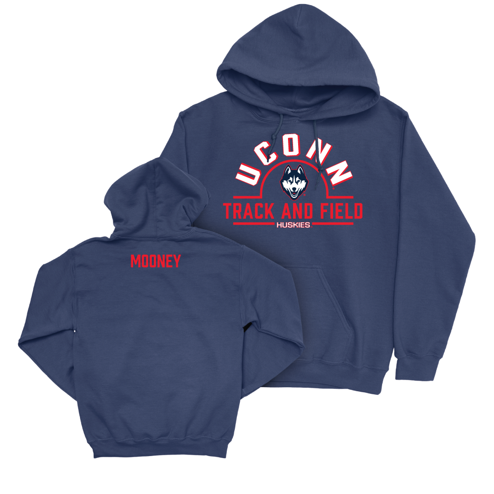 UConn Men's Track & Field Arch Navy Hoodie  - Joshua Mooney
