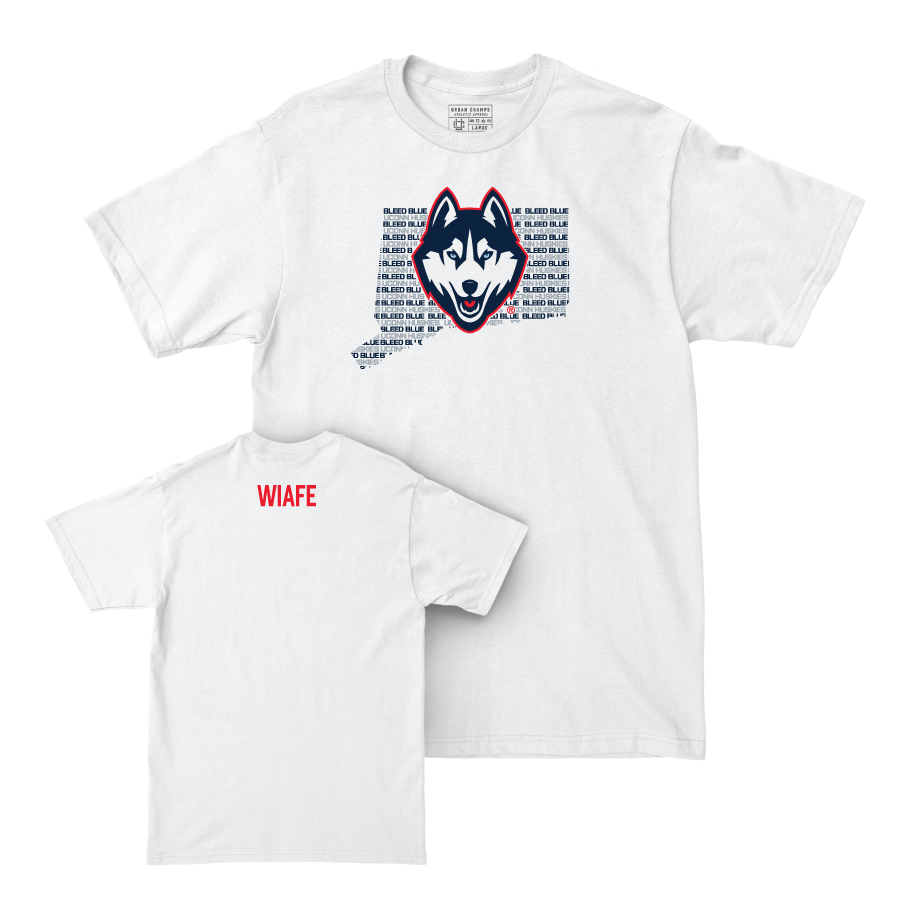 Men's Track & Field White Bleed Blue Comfort Colors Tee  - Antonio Wiafe