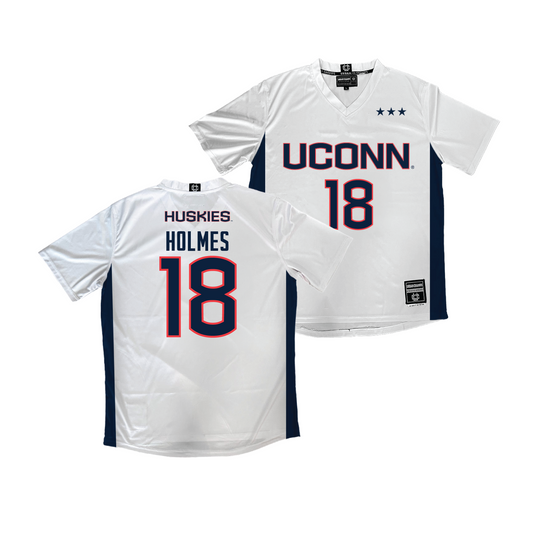 UConn Men's Soccer White Jersey   - Charlie Holmes