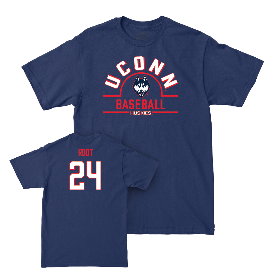UConn Baseball Arch Navy Tee  - Beau Root