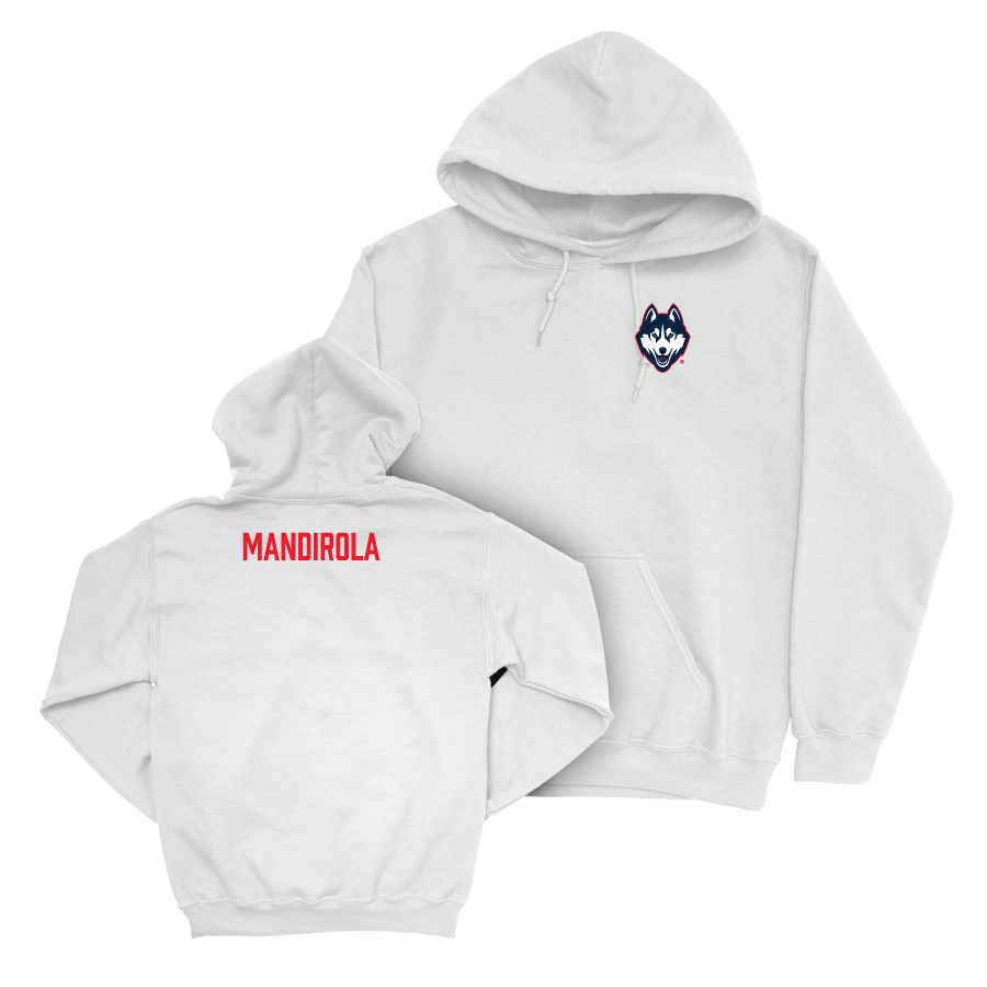 UConn Men's Track & Field Logo White Hoodie  - Griffin Mandirola