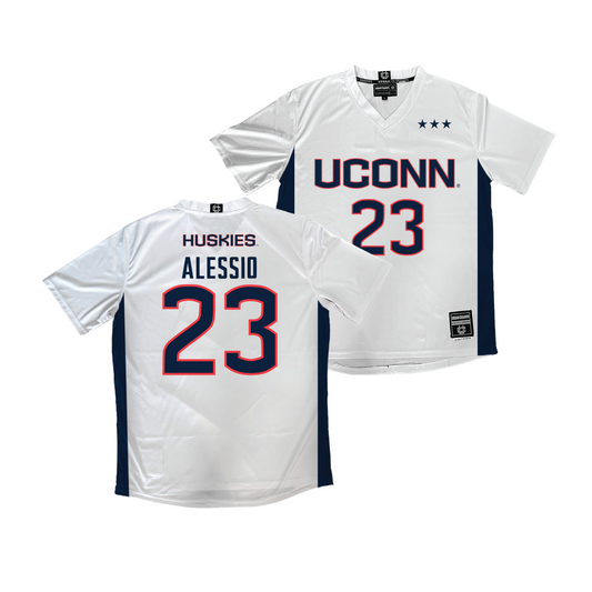 UConn Men's Soccer White Jersey   - Preston Alessio