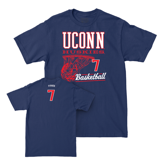 UConn Women's Basketball Hoops Navy Tee  - Kelis Fisher