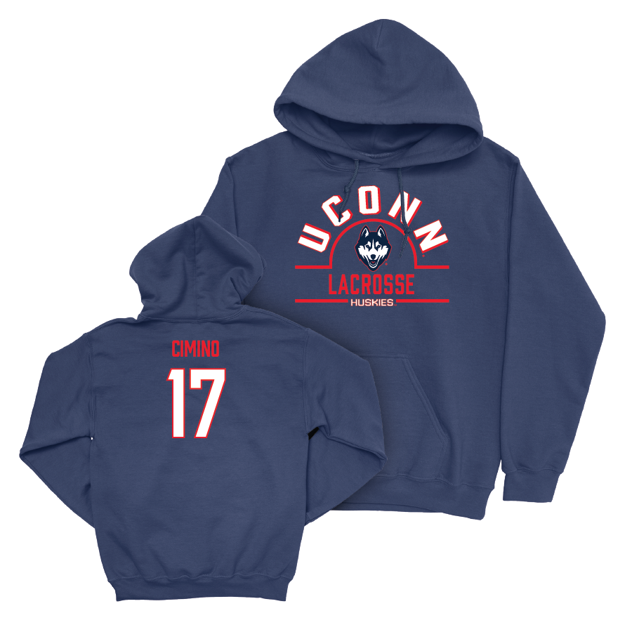 UConn Women's Lacrosse Arch Navy Hoodie  - Ava Cimino
