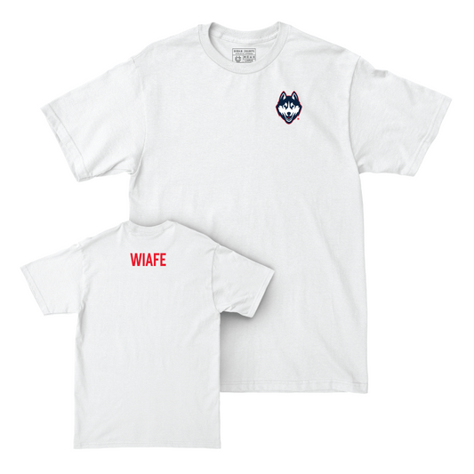 UConn Men's Track & Field Logo White Comfort Colors Tee  - Antonio Wiafe
