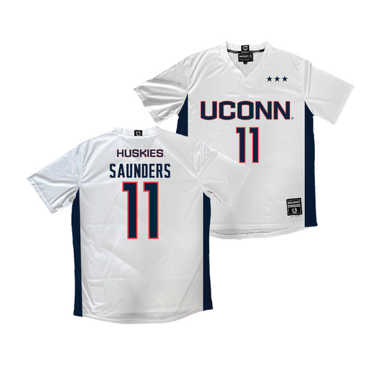 UConn Men's Soccer White Jersey   - Balthazar Saunders