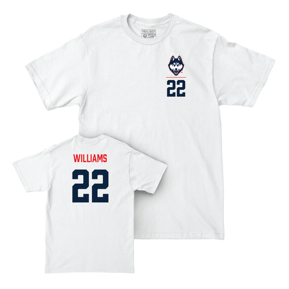 UConn Women's Basketball Logo White Comfort Colors Tee  - Serah Williams