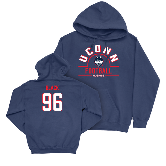 UConn Football Arch Navy Hoodie   - Marquis Black