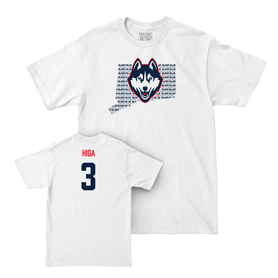 Softball White Bleed Blue Comfort Colors Tee  - Kaiea Higa