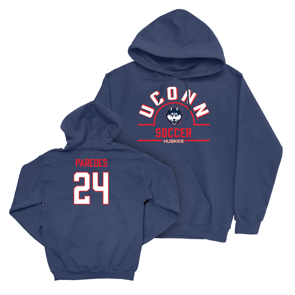 UConn Men's Soccer Arch Navy Hoodie   - Matias Paredes