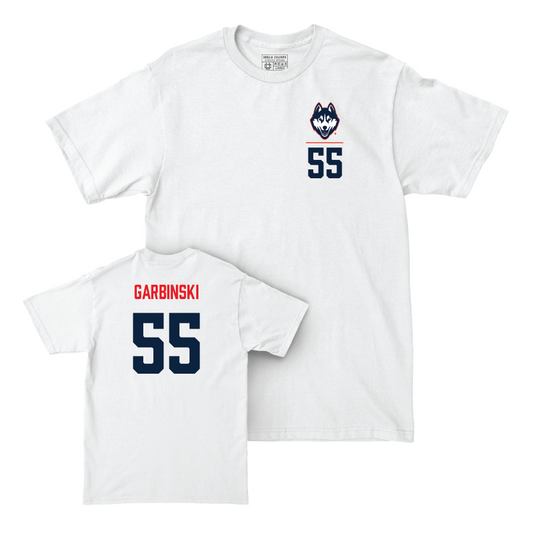 UConn Baseball Logo White Comfort Colors Tee  - Garret Garbinski
