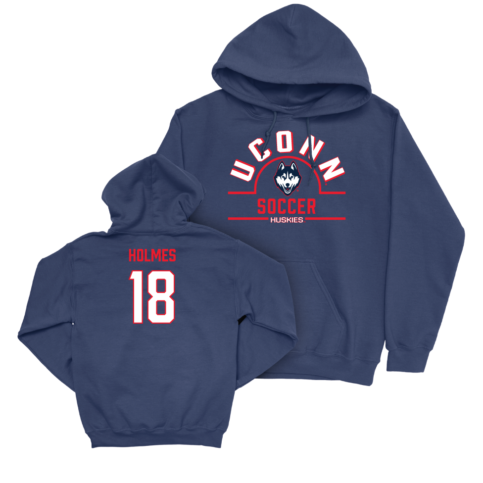 UConn Men's Soccer Arch Navy Hoodie   - Charlie Holmes