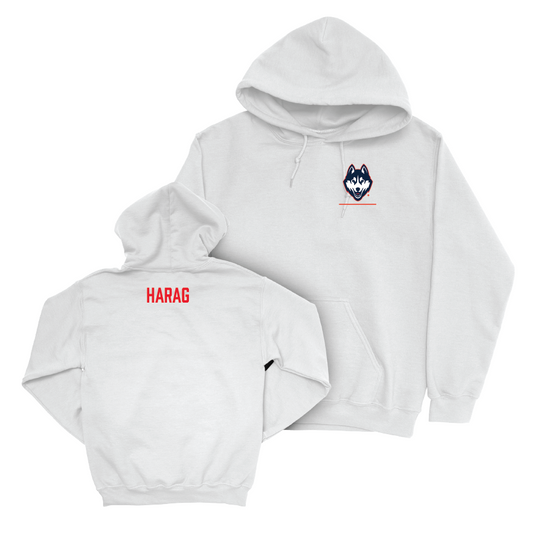 UConn Women's Rowing Logo White Hoodie  - Dora Harag