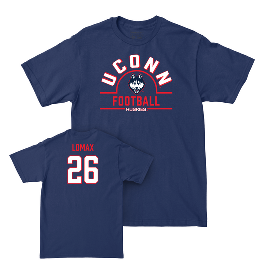 UConn Football Arch Navy Tee   - Jeremiah Lomax